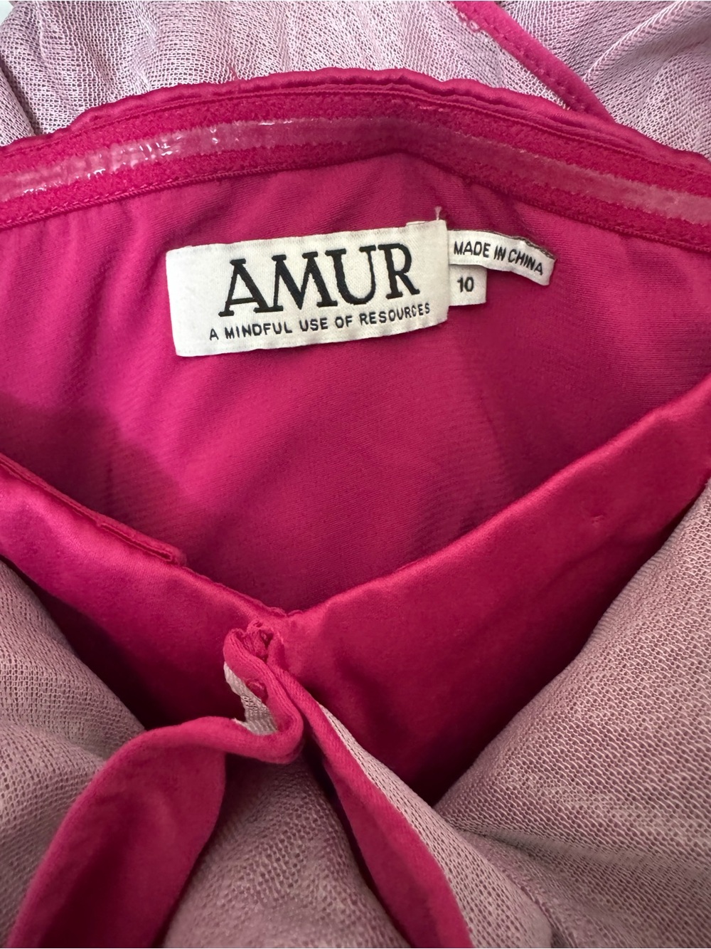 Amur Judah Scallop Pleated Dress in berry blush - Picture 9 of 9